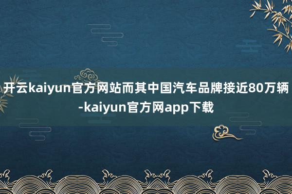 开云kaiyun官方网站而其中国汽车品牌接近80万辆-kaiyun官方网app下载