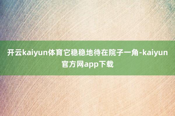 开云kaiyun体育它稳稳地待在院子一角-kaiyun官方网app下载