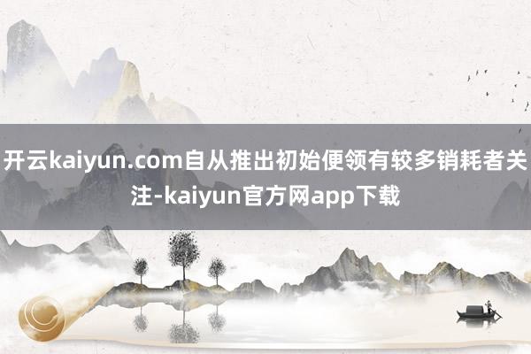 开云kaiyun.com自从推出初始便领有较多销耗者关注-kaiyun官方网app下载