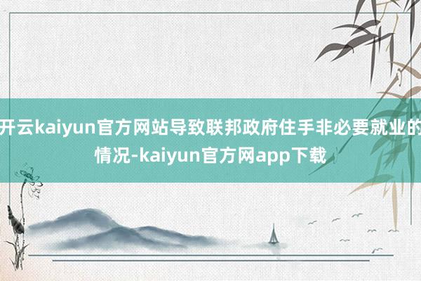开云kaiyun官方网站导致联邦政府住手非必要就业的情况-kaiyun官方网app下载