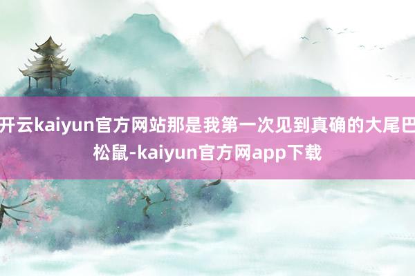 开云kaiyun官方网站那是我第一次见到真确的大尾巴松鼠-kaiyun官方网app下载