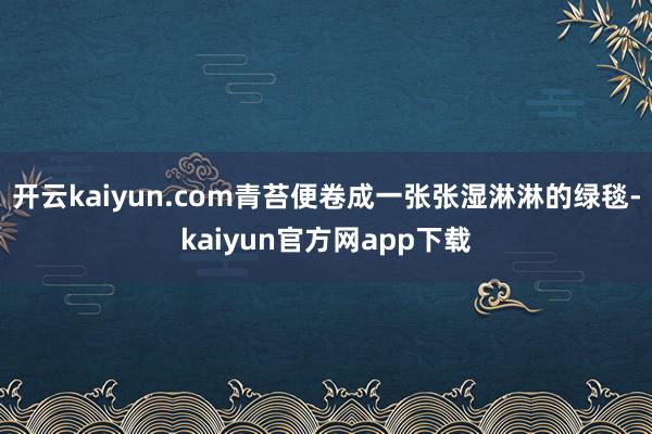 开云kaiyun.com青苔便卷成一张张湿淋淋的绿毯-kaiyun官方网app下载