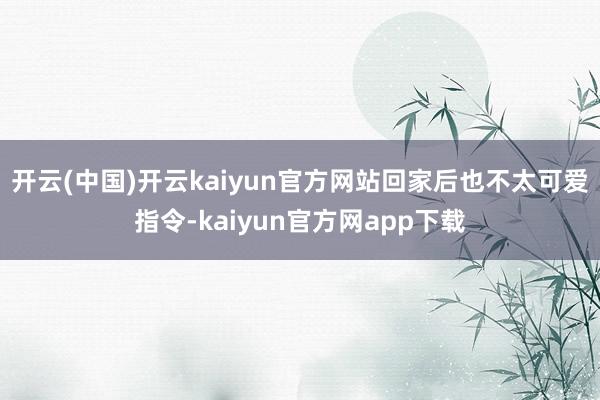 开云(中国)开云kaiyun官方网站回家后也不太可爱指令-kaiyun官方网app下载