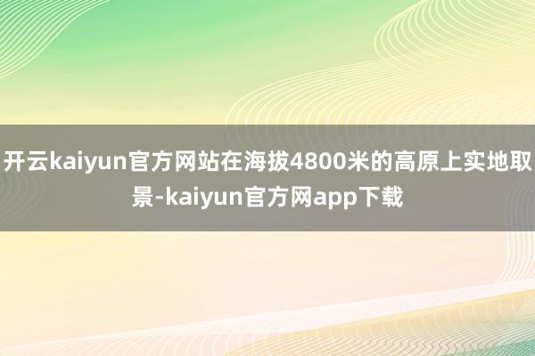 开云kaiyun官方网站在海拔4800米的高原上实地取景-kaiyun官方网app下载
