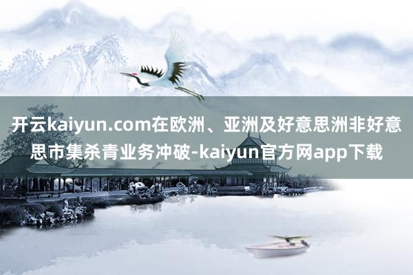 开云kaiyun.com在欧洲、亚洲及好意思洲非好意思市集杀青业务冲破-kaiyun官方网app下载