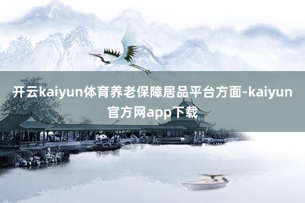 开云kaiyun体育养老保障居品平台方面-kaiyun官方网app下载