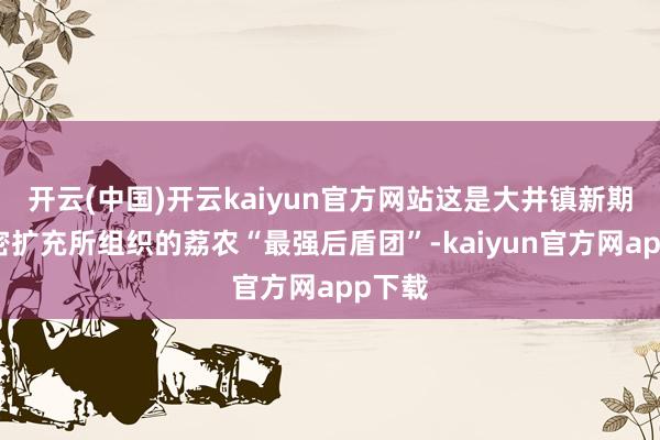 开云(中国)开云kaiyun官方网站这是大井镇新期间致密扩充所组织的荔农“最强后盾团”-kaiyun官方网app下载
